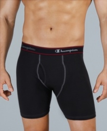 Get more leg room. These 3-pack Champion boxer briefs have the coverage you want. Get more leg room. These 3-pack Champion boxer briefs have the coverage you want.