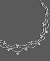 An elaborate web of round-cut diamonds (1-1/2 ct. t.w.) glows with brilliance on this beautiful 14k white gold diamond necklace. Approximate length: 9 inches.