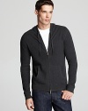 A comfortable waffle knit hoodie provides the perfect layer when the weather gets chilly.