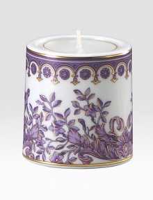 Inspired by the distinguished style of the French Royal Court of Louis XIV, this porcelain votive features the kind of elegance that could only come from the House of Versace. From the Le Grand Divertissement CollectionPorcelain2 diam.Hand washMade in Germany Inspired by the distinguished style of the French Royal Court of Louis XIV, this porcelain votive features the kind of elegance that could only come from the House of Versace. From the Le Grand Divertissement CollectionPorcelain2 diam.Hand washMade in Germany
