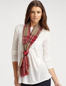 A textural design with baby fringe detail in a luxurious cashmere and merino wool blend. 55% extra fine merino wool/45% cashmereAbout 17¾ X 78¾Dry cleanImported A textural design with baby fringe detail in a luxurious cashmere and merino wool blend. 55% extra fine merino wool/45% cashmereAbout 17¾ X 78¾Dry cleanImported