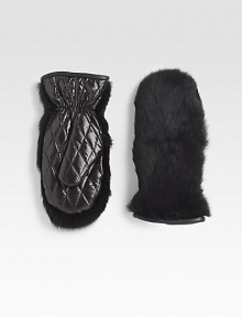 EXCLUSIVELY AT SAKS. Keep cozy and chic in this dyed rabbit style with a quilted palm. Polyester palmImportedFur origin: China EXCLUSIVELY AT SAKS. Keep cozy and chic in this dyed rabbit style with a quilted palm. Polyester palmImportedFur origin: China