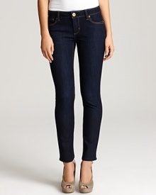 Streamline your silhouette in DL1961's skinny, ankle-length jeans. Take the dark wash denim out on date night or to the club with the girls--just add pumps and your sexiest pout. Streamline your silhouette in DL1961's skinny, ankle-length jeans. Take the dark wash denim out on date night or to the club with the girls--just add pumps and your sexiest pout.