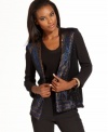 Allover geometric sequins add modern edge to this French Connection blazer for high-shine fall style!