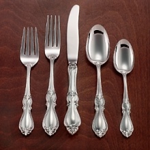 Old World elegance is captured beautifully in the Queen Elizabeth Sterling Silver pattern from Towle which features detailed scrollwork and graceful lines.Sterling Silver Flatware is not returnable or exchangeable. Old World elegance is captured beautifully in the Queen Elizabeth Sterling Silver pattern from Towle which features detailed scrollwork and graceful lines.Sterling Silver Flatware is not returnable or exchangeable.