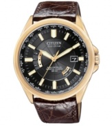 Citizen introduces this limited-edition, radio-controlled timepiece with contemporary touches of rose-gold.