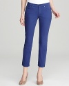 Jazz up your daily look with these cobalt Eileen Fisher cropped jeans. Pair the style with a jewel-toned blouse for on-trend color blocking.