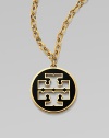 A chain-link design that features an enamel-filled pendant with the brand's iconic logo.16K goldplated brassEnamelLobster clasp closureNecklace length, about 30Pendant width, about 2Imported
