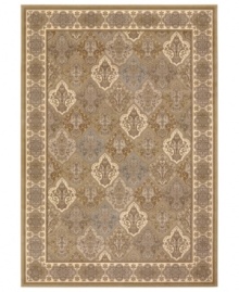 Soft, muted colors collect to create an intricately crafted Persian-inspired design in this Sedhan area rug from Couristan. Wilton-loomed of Couristan's own Courtron™ ultra-fine polypropylene to give this rug a thick pile, soft finish and ultimate durability. Soft, muted colors collect to create an intricately crafted Persian-inspired design in this Sedhan area rug from Couristan. Wilton-loomed of Couristan's own Courtron™ ultra-fine polypropylene to give this rug a thick pile, soft finish and ultimate durability.