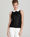 Alice + Olivia Top - Sinclair Peter Pan Collar Lace