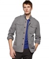Whatever you want it to be. This Kenneth Cole Reaction design is a lightweight jacket or a heavyweight shirt for ultimate versatility.