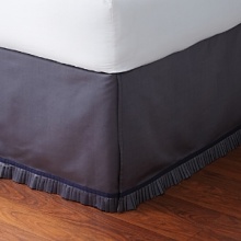 Tailored with pleated hem and topstitch detail, this bedskirt completes the collection. Tailored with pleated hem and topstitch detail, this bedskirt completes the collection.