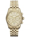 A classic gold tone watch for everyday use: the Lexington collection from Michael Kors.