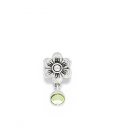 The lovely shade of peridot shines brightly from this sterling silver floral birthstone charm. Donatella is a playful collection of charm bracelets and necklaces that can be personalized to suit your style! Available exclusively at Macy's. The lovely shade of peridot shines brightly from this sterling silver floral birthstone charm. Donatella is a playful collection of charm bracelets and necklaces that can be personalized to suit your style! Available exclusively at Macy's.