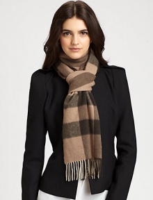 Ultra-luxe and soft cashmere in the classic check pattern.CashmereAbout 14 X 79Dry cleanMade in the United Kingdom Ultra-luxe and soft cashmere in the classic check pattern.CashmereAbout 14 X 79Dry cleanMade in the United Kingdom