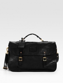 Rich vachetta leather lends elegant, heritage appeal to this iconic messenger bag, finished with a buckled flap closure and debossed logo patch. Buckle closure Top handle Adjustable, detachable shoulder strap ID tag Interior pockets Cotton drill lining 13W X 11H X 6D Imported Rich vachetta leather lends elegant, heritage appeal to this iconic messenger bag, finished with a buckled flap closure and debossed logo patch. Buckle closure Top handle Adjustable, detachable shoulder strap ID tag Interior pockets Cotton drill lining 13W X 11H X 6D Imported