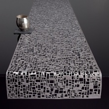 Cubic takes pressed vinyl to the next stage, with stencil-like lace of open and closed irregular rectangles. Cubic takes pressed vinyl to the next stage, with stencil-like lace of open and closed irregular rectangles.