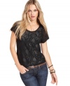 This lace tee by Lucky Brand Jeans adds a little something extra to your fave fall denim!