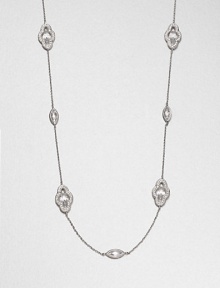 EXCLUSIVELY AT SAKS. Stations of brilliant, faceted stones framed with hand-set, sparkling pavé crystals on a delicate link chain. CrystalsCubic zirconiaRhodium-plated brassLength, about 36Lobster clasp closureImported EXCLUSIVELY AT SAKS. Stations of brilliant, faceted stones framed with hand-set, sparkling pavé crystals on a delicate link chain. CrystalsCubic zirconiaRhodium-plated brassLength, about 36Lobster clasp closureImported