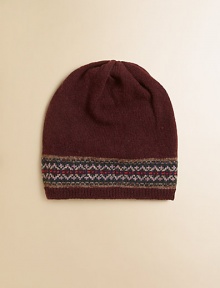 A charming flat-knit cotton-and-wool blend beret features a heritage-inspired Fair Isle pattern for a preppy look.Seamed crown and ribbed brim85% cotton/15% woolHand washImported A charming flat-knit cotton-and-wool blend beret features a heritage-inspired Fair Isle pattern for a preppy look.Seamed crown and ribbed brim85% cotton/15% woolHand washImported