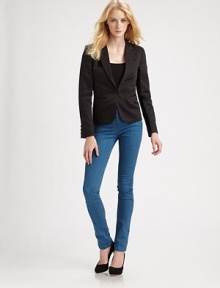 This sharp, menswear-inspired style is finished with a single button closure.Notched lapelsWelt breast pocketButton closureSide welt pocketsButton cuffsAbout 26 from shoulder to hem87% viscose/10% lyocell/3% polyamideDry cleanImported of Italian fabricModel shown is 5'10½ (179cm) wearing US size 4. This sharp, menswear-inspired style is finished with a single button closure.Notched lapelsWelt breast pocketButton closureSide welt pocketsButton cuffsAbout 26 from shoulder to hem87% viscose/10% lyocell/3% polyamideDry cleanImported of Italian fabricModel shown is 5'10½ (179cm) wearing US size 4.
