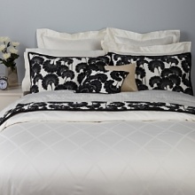 Fine details including piped trim, a diamond pattern jacquard and tonal stripes bring subtle elegance to the Magnolia Bedding collection from kate spade new york. Fine details including piped trim, a diamond pattern jacquard and tonal stripes bring subtle elegance to the Magnolia Bedding collection from kate spade new york.