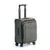 Recessed extra long locking trolley handle made of aircraft grade aluminum with one button operation, for ease of use. Reinforced corners and kickplate offer additional protection against wear. Fully lined interior with tie down straps to keep your clothing wrinkle free. Integrated privacy ID tag. TSA accepted lock.