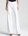 Complete your getaway cachet with BCBGMAXAZRIA white pants, cut in an on-trend flare-leg silhouette for easy, go-anywhere style.