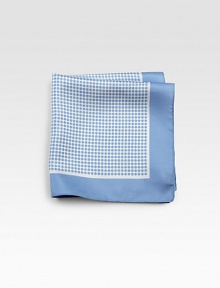 A silk pocket square is the perfect finishing touch to any gentleman's outfit. SilkDry clean13 x 13Made in Italy A silk pocket square is the perfect finishing touch to any gentleman's outfit. SilkDry clean13 x 13Made in Italy