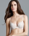 Feel completely confident and supported in this lacy wired push-up bra.