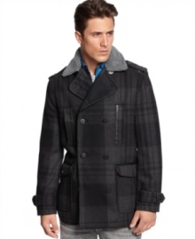 Load up on style this season with this modern peacoat from INC International Concepts. Load up on style this season with this modern peacoat from INC International Concepts.