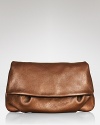From dusk til dawn, this leather clutch from Elie Tahari is the ultimate dress upper. Super soft and sized for the essentials, it looks effortless under your arm.