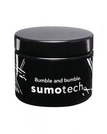 It's not a wax, paste or creme, but a midweight moulding compound that combines all three. Creates exceptional pliability and lasting memory. Much loved by men (especially the buttoned-up-by-day, funk-it-up-by-night types). Usage: Spread a dab through palms and fingers. Distribute evenly and quickly through nearly dry hair. Muss, don't fuss. To extend working time, start with Prep or Tonic Lotion.Product Recipe: 1. Layer Sumotech under Grooming Creme for pliable hold. 2. Layer Sumotech on top of Does it All for a shiny texture and strong hold. 3. Layer Sumotech on top of Tonic Lotion for a modern matte finish with separation and flexible hold. It's not a wax, paste or creme, but a midweight moulding compound that combines all three. Creates exceptional pliability and lasting memory. Much loved by men (especially the buttoned-up-by-day, funk-it-up-by-night types). Usage: Spread a dab through palms and fingers. Distribute evenly and quickly through nearly dry hair. Muss, don't fuss. To extend working time, start with Prep or Tonic Lotion.Product Recipe: 1. Layer Sumotech under Grooming Creme for pliable hold. 2. Layer Sumotech on top of Does it All for a shiny texture and strong hold. 3. Layer Sumotech on top of Tonic Lotion for a modern matte finish with separation and flexible hold.