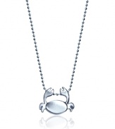 What's your sign? This beautifully rendered Crab pendant necklace will help your stars align in polished sterling silver.