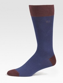 Contrast cuff, heel and toe define comforting socks that offer warmth without bulk. Mid-calf height Ribbed cuff 72% cotton/26% nylon /2% spandex Machine wash Imported Contrast cuff, heel and toe define comforting socks that offer warmth without bulk. Mid-calf height Ribbed cuff 72% cotton/26% nylon /2% spandex Machine wash Imported