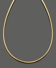 You'll love this svelte and shiny necklace in 14k gold. Approximate length: 18 inches. You'll love this svelte and shiny necklace in 14k gold. Approximate length: 18 inches.