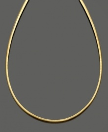 You'll love this svelte and shiny necklace in 14k gold. Approximate length: 18 inches.