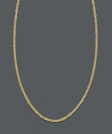 Delicate twists and turns lend shine to this gleaming 14k gold Singapore chain. Adjustable. Approximate length: 16-20 inches. Delicate twists and turns lend shine to this gleaming 14k gold Singapore chain. Adjustable. Approximate length: 16-20 inches.