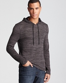 When you're in doubt, reach for this chronically cool hooded tee from John Varvatos Star USA and head on out. When you're in doubt, reach for this chronically cool hooded tee from John Varvatos Star USA and head on out.
