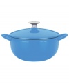 Classic good looks and outstanding performance put this covered soup pot at the front of its class. Treat your taste buds and loved ones to a culinary feast with the extraordinary soups, stews, stocks and vegetable dishes you whip up in this pot. Famed chef Mario Batali introduces the beauty of cast iron into your kitchen with a versatile addition that heats up fast, retains heat like a pro and eliminates hot spots that burn foods. Limited lifetime warranty.