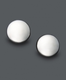 Subtle sophistication. These simple stud earrings feature a circular design with a flat surface. Crafted in 14k white gold. Approximate diameter: 5 mm. Subtle sophistication. These simple stud earrings feature a circular design with a flat surface. Crafted in 14k white gold. Approximate diameter: 5 mm.