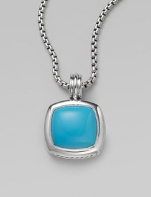 From the Albion Collection. Vibrant, smooth turquoise is richly framed in sterling silver.Turquoise Sterling silver About ½ square Imported Please note: necklace sold separately. From the Albion Collection. Vibrant, smooth turquoise is richly framed in sterling silver.Turquoise Sterling silver About ½ square Imported Please note: necklace sold separately.