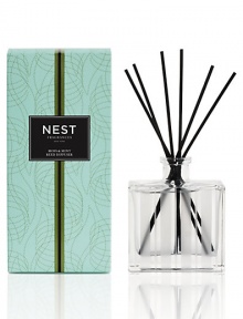 Garden Mint, apple blossom and muget are infused with a touch of oakmoss and vetiver. NEST Fragrances Reed Diffusers are carefully crafted with the highest quality fragrance oils and are designed to continuously fill your home with a lush, memorable fragrance. The alcohol-free formula releases fragrance slowly and evenly into the air for approximately 90 days. To intensify the fragrance, occasionally flip the reeds over. Garden Mint, apple blossom and muget are infused with a touch of oakmoss and vetiver. NEST Fragrances Reed Diffusers are carefully crafted with the highest quality fragrance oils and are designed to continuously fill your home with a lush, memorable fragrance. The alcohol-free formula releases fragrance slowly and evenly into the air for approximately 90 days. To intensify the fragrance, occasionally flip the reeds over.