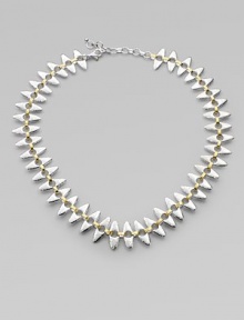 A unique design with tribal appeal in sleek sterling silver and radiant 24k gold. Sterling silver24k goldLength, about 16½ to 18½ adjustable Lobster clasp closureImported A unique design with tribal appeal in sleek sterling silver and radiant 24k gold. Sterling silver24k goldLength, about 16½ to 18½ adjustable Lobster clasp closureImported