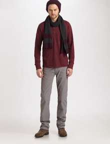 A weekend wear-with-all in high-twist cotton flame jersey.Three-button placketCottonMachine washImported A weekend wear-with-all in high-twist cotton flame jersey.Three-button placketCottonMachine washImported