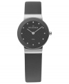 Smoky color blends with sleek steel to create a rich watch from Skagen Denmark.