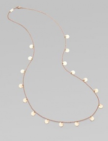 From the Ippolita Rosé Collection. A long, graceful chain sprinkled with delicate discs of 18k gold and sterling silver, richly finished with the subtle glow of 18k rose goldplating. An alloy of 18K gold and sterling silver plated with 18K rose gold Length, about 37 Lobster clasp Imported From the Ippolita Rosé Collection. A long, graceful chain sprinkled with delicate discs of 18k gold and sterling silver, richly finished with the subtle glow of 18k rose goldplating. An alloy of 18K gold and sterling silver plated with 18K rose gold Length, about 37 Lobster clasp Imported