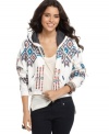 Just toss on LA Kitty's hoodie over your fave fall outfits, the tribal print gives you a trend-forward look.