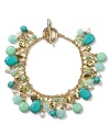 Tap into this season's turquoise trend with this bead-bedecked bracelet from Lauren Ralph Lauren. Boasting delicate multi hued charms, it's a eclectic final touch.