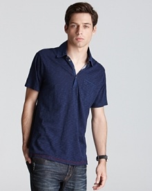 Crafted in a classic color that goes with everything, this 7 For All Mankind polo is a versatile must. Crafted in a classic color that goes with everything, this 7 For All Mankind polo is a versatile must.